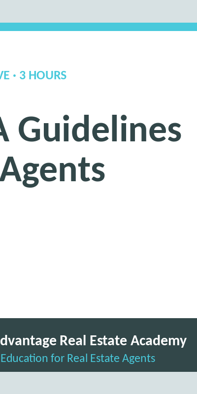 FHA Guidelines for Agents